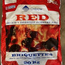 briquettes coal bag in red